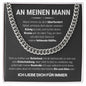 Cuban Kette - Richte deine Krone auf - Edelstahl oder 14K Gelbgold - an meinen Mann - Liebesjuwel