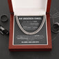 Cuban Kette - Seiten unseres Lebens - Edelstahl oder 14K Gelbgold - an unseren Enkel - Liebesjuwel