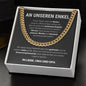 Cuban Kette - Seiten unseres Lebens - Edelstahl oder 14K Gelbgold - an unseren Enkel - Liebesjuwel