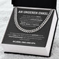 Cuban Kette - Seiten unseres Lebens - Edelstahl oder 14K Gelbgold - an unseren Enkel - Liebesjuwel