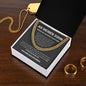 Cuban Kette - Vergiss nie, wie sehr ich dich liebe - Edelstahl oder 14K Gelbgold - an unseren Sohn - Liebesjuwel