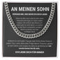 Cuban Kette - Vergiss nie, wie sehr ich dich liebe - Edelstahl oder 14K Gelbgold - an unseren Sohn - Liebesjuwel