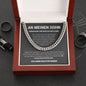 Cuban Kette - Vergiss nie, wie sehr ich dich liebe - Edelstahl oder 14K Gelbgold - an unseren Sohn - Liebesjuwel