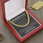 Cuban Kette - Vergiss nie, wie sehr ich dich liebe - Edelstahl oder 14K Gelbgold - an unseren Sohn - Liebesjuwel