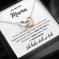 Doppelherzchen Halskette "Nicht einfach" - 14K Weißgold über Edelstahl - An meine Mama - Liebesjuwel
