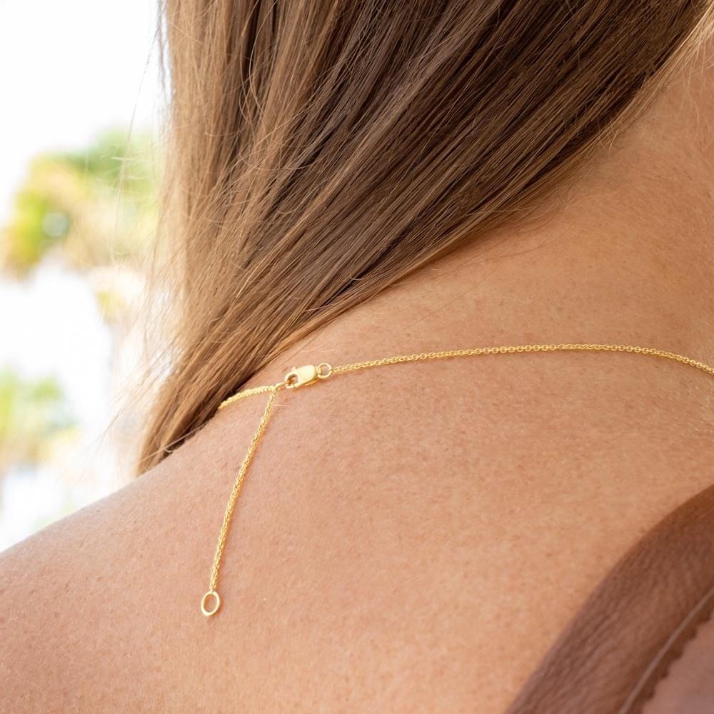 "Ewige Liebe" Kette -10 Karat Gelbgold mit 18 Diamanten bestückt - Liebesjuwel