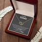 Ewige Liebe Kette- "Perfekt" Spruch - 1K Gelbgold-Herzen mit 18 Diamanten - Liebesjuwel