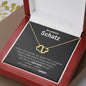 Ewige Liebe Kette- "Perfekt" Spruch - 1K Gelbgold-Herzen mit 18 Diamanten - Liebesjuwel