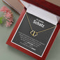 Ewige Liebe Kette- "Perfekt" Spruch - 1K Gelbgold-Herzen mit 18 Diamanten - Liebesjuwel
