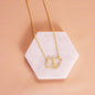 Ewige Liebe Kette- "Perfekt" Spruch - 1K Gelbgold-Herzen mit 18 Diamanten - Liebesjuwel