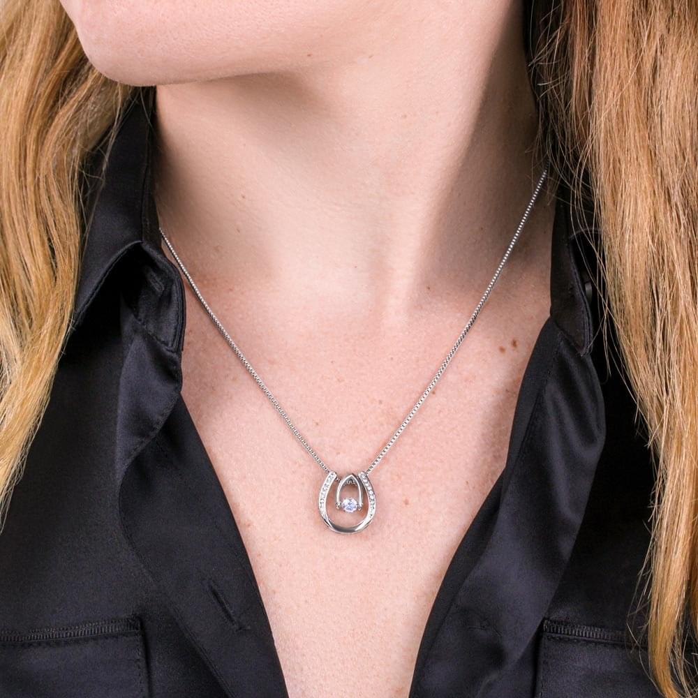 Frau "Mein Alles" Halskette - 14K Weißgold über Edelstahl - Glücks-Anhänger - Liebesjuwel