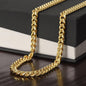 Glieder-Kette "Seiten meines Lebens" Edelstahl oder 14K Gelbgold - An meinen Sohn - Liebesjuwel