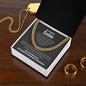 Glieder-Kette "Seiten meines Lebens" Edelstahl oder 14K Gelbgold - An meinen Sohn - Liebesjuwel