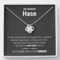 Hase "Perfekt" Halskette - 14K Weißgold über Edelstahl - Liebesknoten - Liebesjuwel