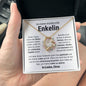 Herz Halskette - 14K Weißgold oder 18K Gelbgold Veredelung für die Enkeltochter – mit Liebe gefüllt - Liebesjuwel