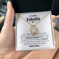 Herz Halskette "Ewiges Band" - 14K Weißgold oder 18K Gelbgold Veredelung für die Enkeltochter - Liebesjuwel
