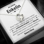 Herz Halskette "Ewiges Band" - 14K Weißgold oder 18K Gelbgold Veredelung für die Enkeltochter - Liebesjuwel