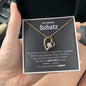 Herzchen Halskette "Perfekt" - 18K Gelbgold oder 14K Weißgold über Edelstahl - An meinen Schatz - Liebesjuwel
