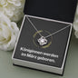 Königin "März" Halskette - 14K Weißgold über Edelstahl - Liebesknoten - Liebesjuwel
