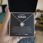Liebesknoten Halskette "Fehler" - 14K Weißgold über Edelstahl - An meinen Schatz - Liebesjuwel