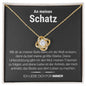Liebesknoten Halskette "größte Stärke" - 14K Weißgold über Edelstahl - An meinen Schatz - Liebesjuwel