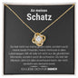 Liebesknoten Halskette "in allen Lebenslagen" - 14K Weißgold über Edelstahl - An meinen Schatz - Liebesjuwel
