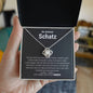 Liebesknoten Halskette "in allen Lebenslagen" - 14K Weißgold über Edelstahl - An meinen Schatz - Liebesjuwel