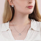 Liebesknoten-Kette + Ohrringe - "Perfekt" - 14K Weißgold über Edelstahl mit Zirkonia - Liebesjuwel