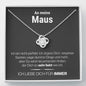Maus "Perfekt" Halskette - 14K Weißgold über Edelstahl - Liebesknoten - Liebesjuwel