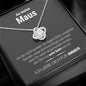 Maus "Perfekt" Halskette - 14K Weißgold über Edelstahl - Liebesknoten - Liebesjuwel