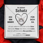 Schatz "1. Date" Halskette - 14K Weißgold über Edelstahl - Glücks-Anhänger Weiß - Liebesjuwel