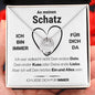 Schatz "1. Date" Halskette - 14K Weißgold über Edelstahl - Glücks-Anhänger Weiß - Liebesjuwel