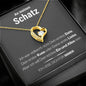 Schatz "1. Date" Herz Halskette - 14K Weißgold oder 18K Gelbgold Veredelung - Liebesjuwel