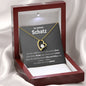 Schatz "1. Date" Herz Halskette - 14K Weißgold oder 18K Gelbgold Veredelung - Liebesjuwel