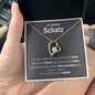 Schatz "1. Date" Herz Halskette - 14K Weißgold oder 18K Gelbgold Veredelung - Liebesjuwel