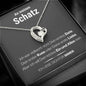 Schatz "1. Date" Herz Halskette - 14K Weißgold oder 18K Gelbgold Veredelung - Liebesjuwel