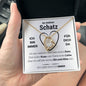 Schatz "1. Date" Herz Halskette - 14K Weißgold oder 18K Gelbgold Veredelung - Liebesjuwel