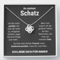 Schatz "Bester Freund und Seelenverwandter" Halskette - 14K Weißgold über Edelstahl - Liebesknoten - Liebesjuwel