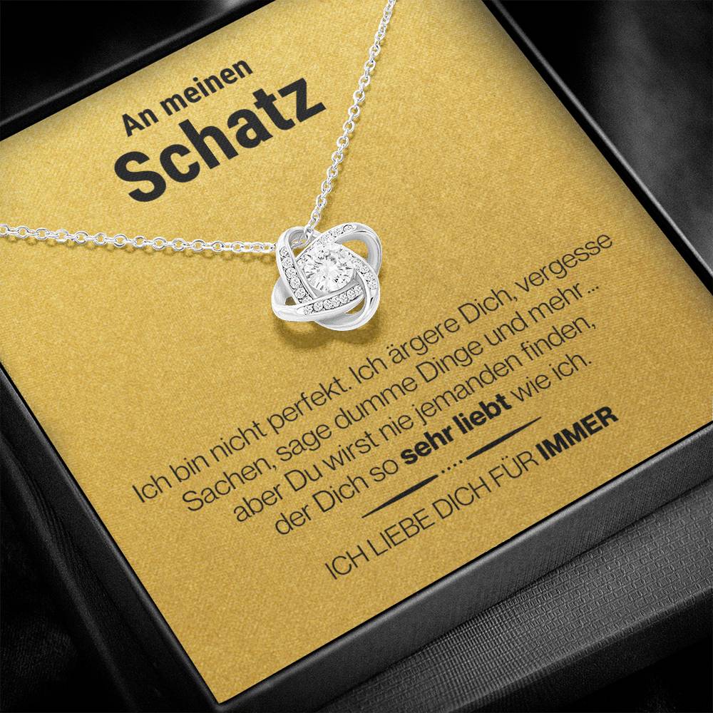 Schatz "Perfekt" Halskette - Echtgold Veredelung - Liebesknoten - Gold - Liebesjuwel