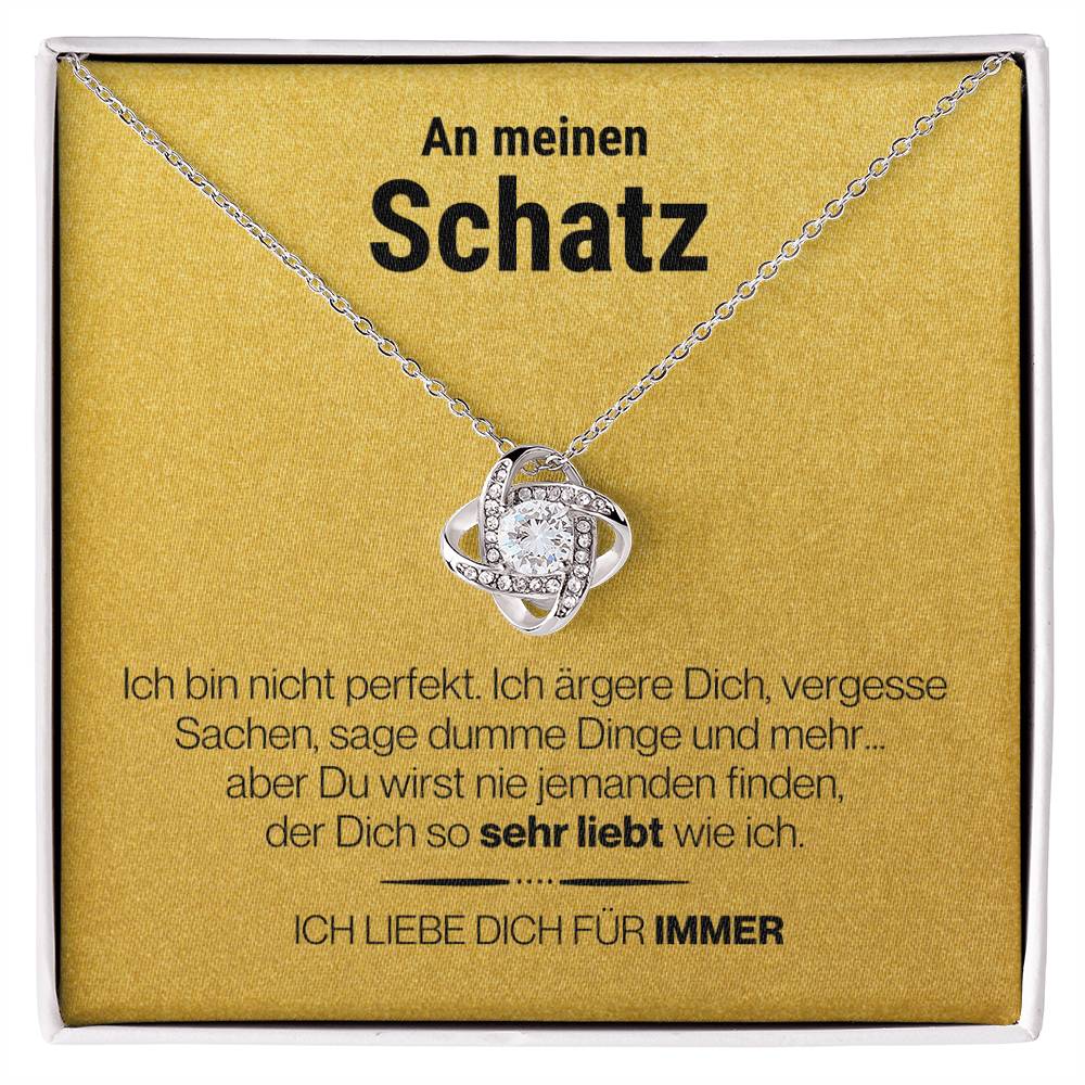 Schatz "Perfekt" Halskette - Echtgold Veredelung - Liebesknoten - Gold - Liebesjuwel
