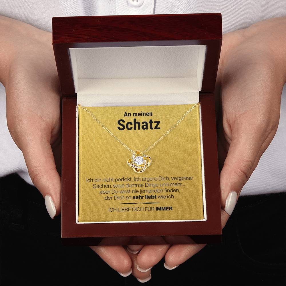 Schatz "Perfekt" Halskette - Echtgold Veredelung - Liebesknoten - Gold - Liebesjuwel