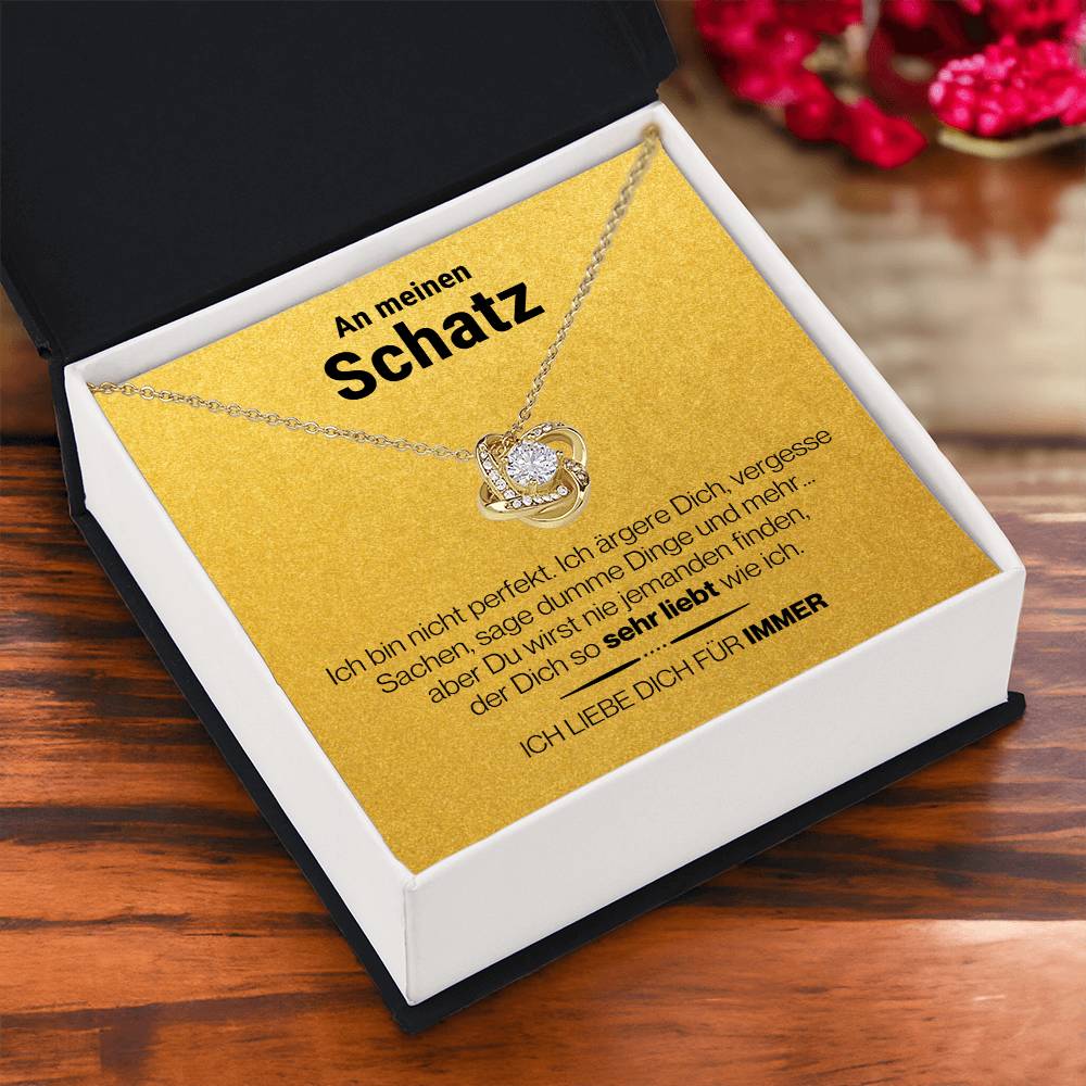 Schatz "Perfekt" Halskette - Echtgold Veredelung - Liebesknoten - Gold - Liebesjuwel