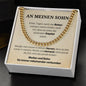 Sohn "Kapitel" Halskette - Echtgold Veredelung - Cuban Link Kette - von Mama - Liebesjuwel