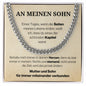 Sohn "Kapitel" Halskette - Echtgold Veredelung - Cuban Link Kette - von Mama - Liebesjuwel