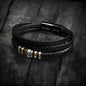 Sohn "Vergiss Nie" Armband - Leder und Edelstahl - von Mama - Beige - Liebesjuwel