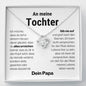 Tochter "Alles Erreichen" Halskette - 14K Weißgold über Edelstahl - Liebesknoten - Liebesjuwel