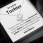 Tochter "Erinnere dich" Halskette - 14K Weißgold über Edelstahl - Liebesknoten - Liebesjuwel