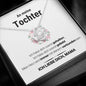 Tochter "immer verbunden" Halskette - 14K Weißgold über Edelstahl - Liebesknoten - Liebesjuwel