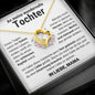 Tochter "Kapitel" - 14K Weißgold oder 18K Gelbgold Veredelung - Herz Kette - Liebesjuwel
