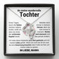 Tochter "Kapitel" - 14K Weißgold über Edelstahl - Herzchen Kette - Liebesjuwel